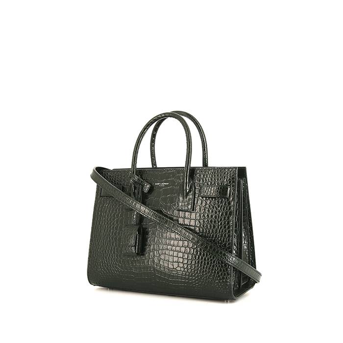 Saint Laurent Sac de jour Baby shoulder bag in green leather