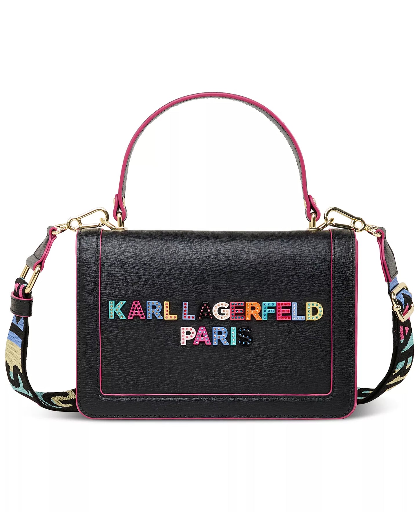 KARL LAGERFELD PARIS Simone Embellished Flap Crossbody