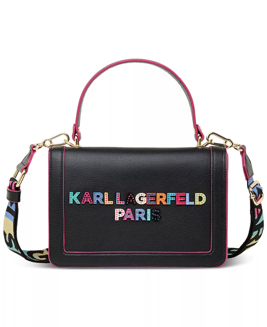 KARL LAGERFELD PARIS Simone Embellished Flap Crossbody