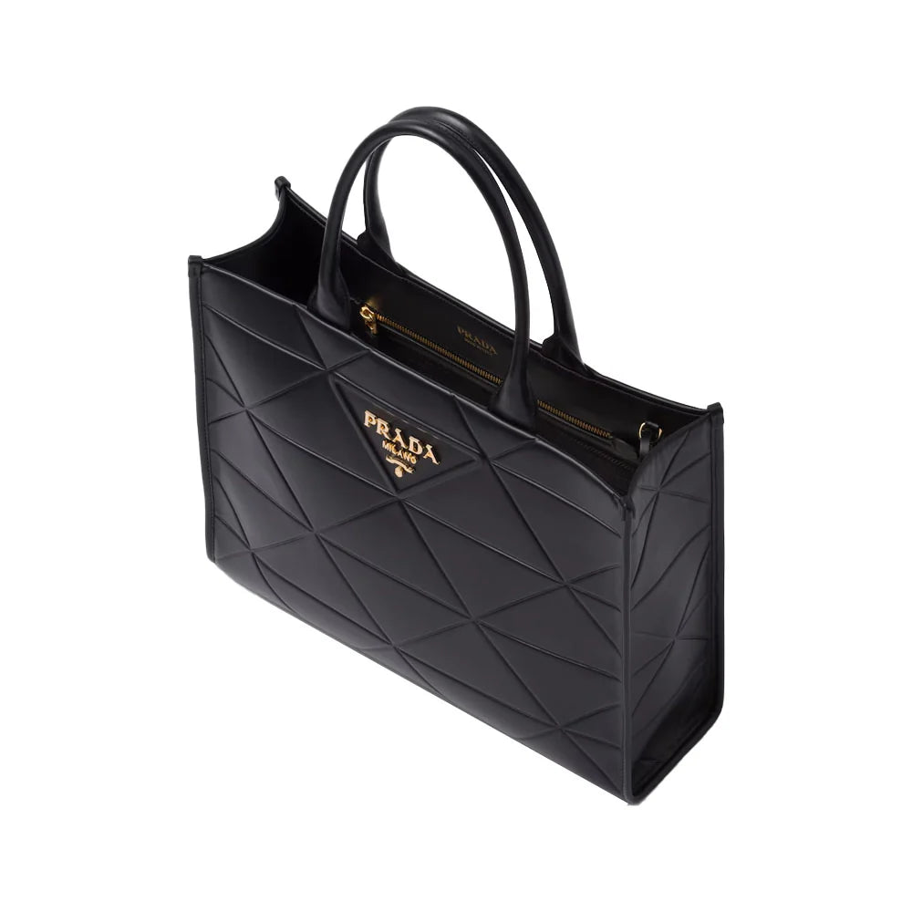 PRADA Large Leather  Bag Black