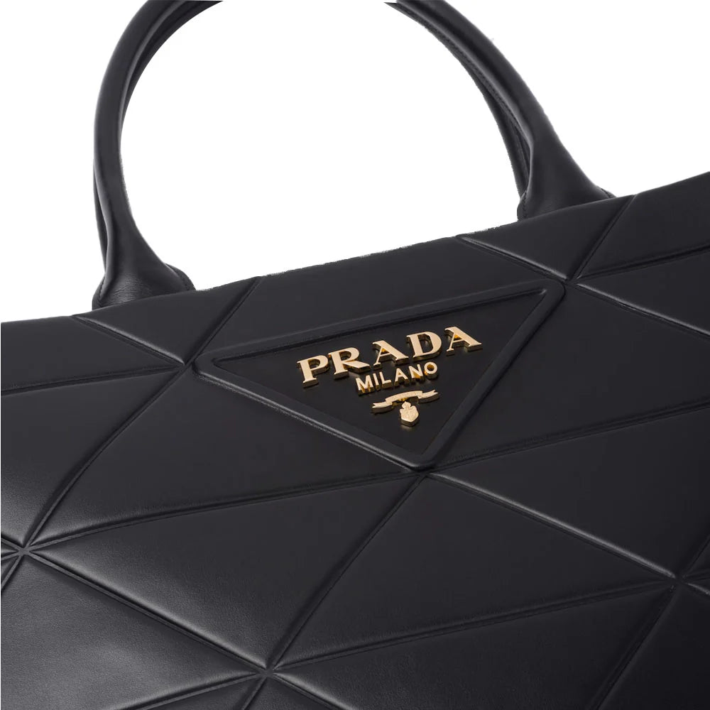 PRADA Large Leather  Bag Black