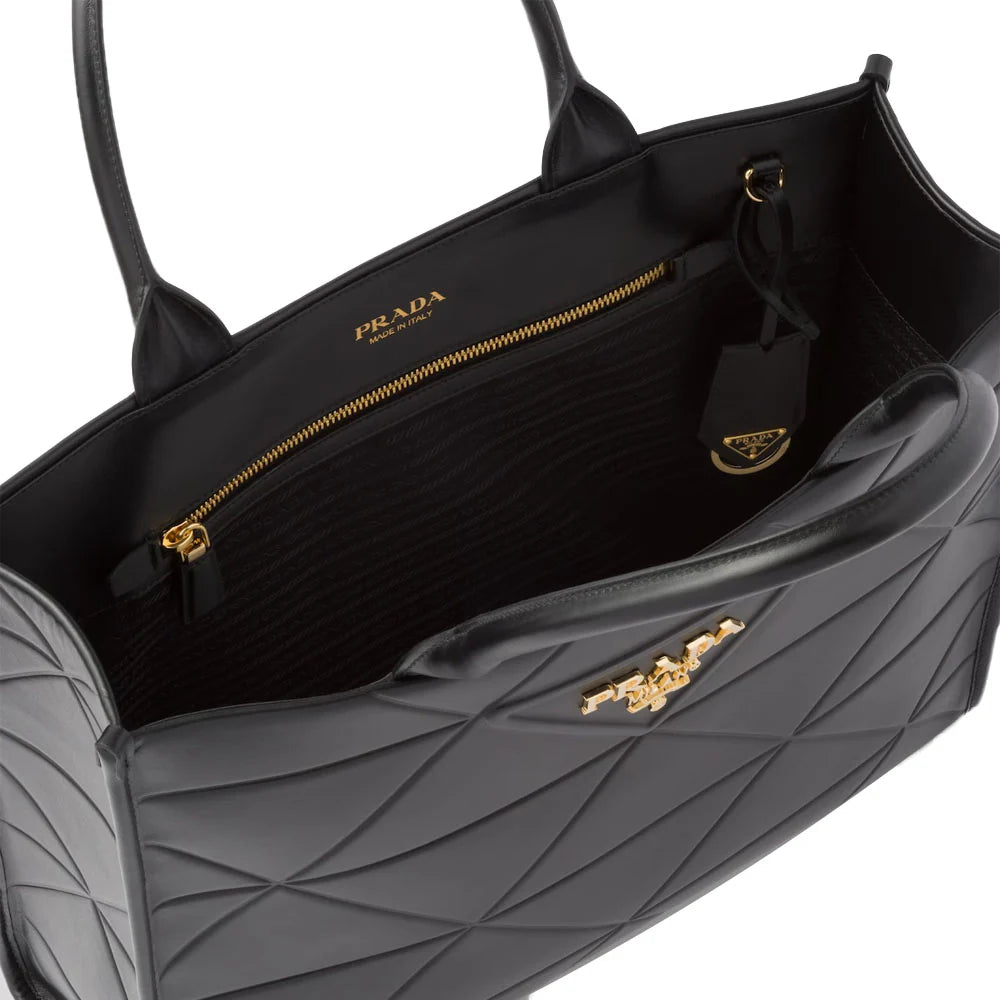 PRADA Large Leather  Bag Black