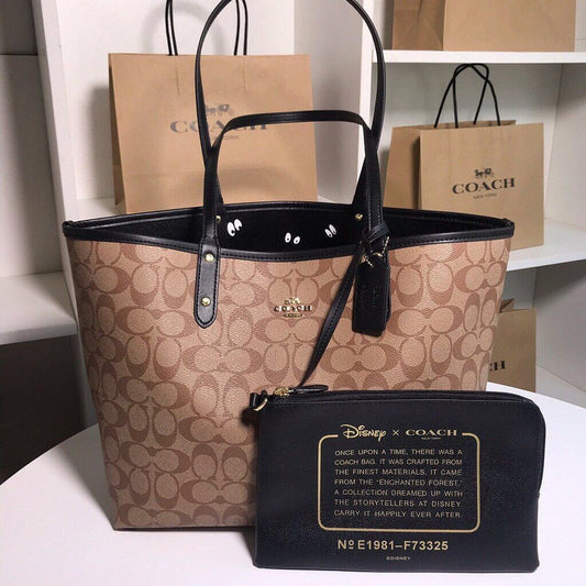 Disney X Coach Reversible City Tote In Signature Canvas