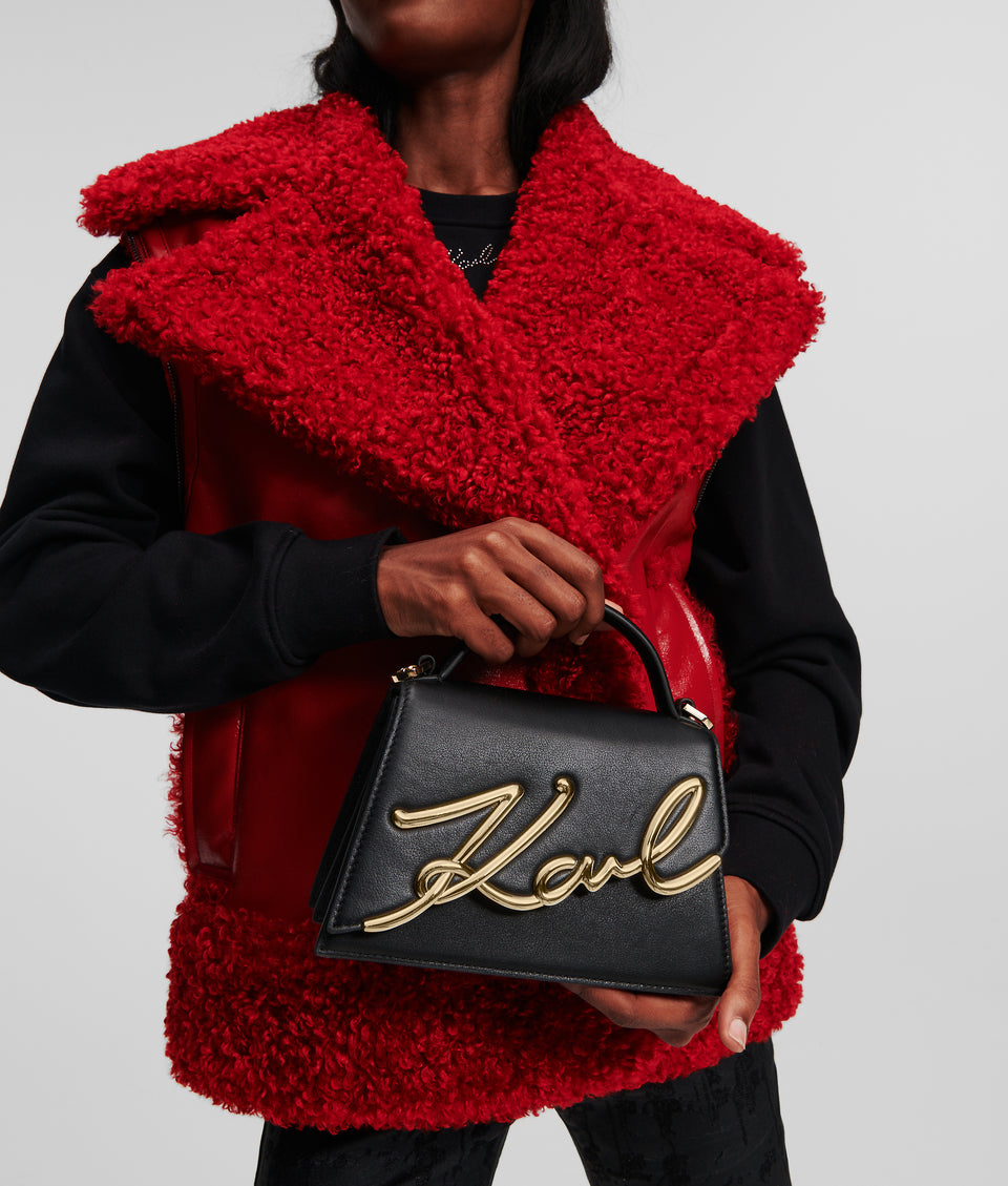 KARL LAGERFELD K/SIGNATURE SMALL CROSSBODY BAG BLACK