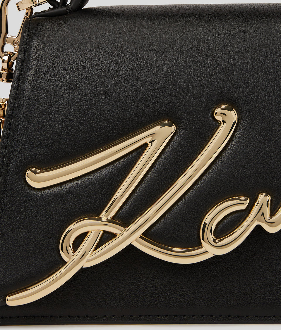 KARL LAGERFELD K/SIGNATURE SMALL CROSSBODY BAG BLACK
