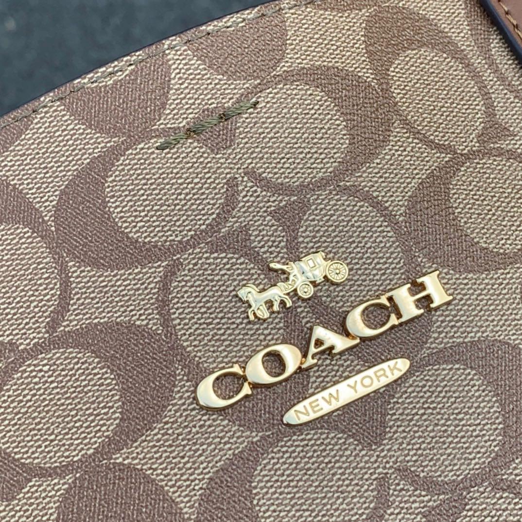 Coach Large City Tote Bag In Maxi Signature Canvas Signature Canvas-Gold-Tan-Brown