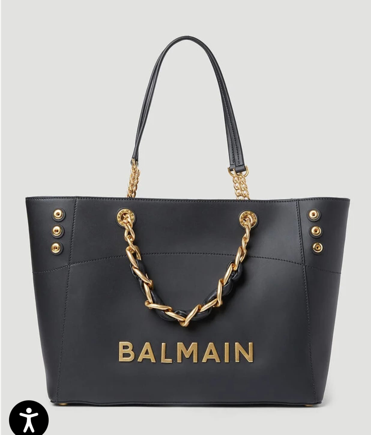 Balmain B-Army Leather Shoulder Bag
