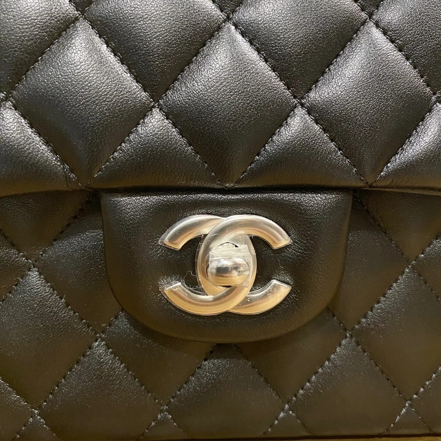 Chanel Classic Double Flap Medium Black Lambskin Silver Hardware