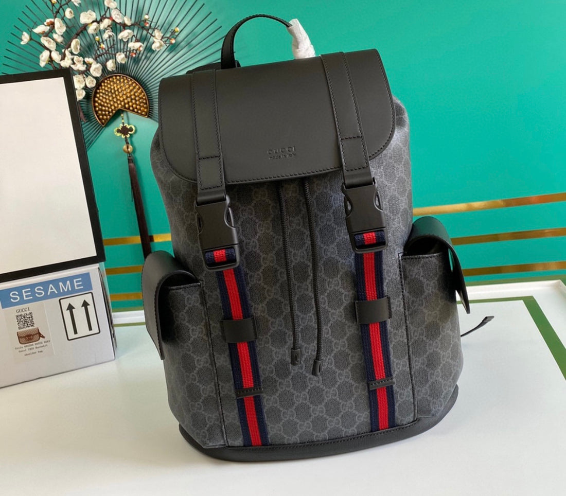 GUCCI Black Soft GG Supreme Backpack