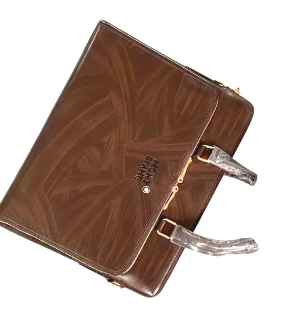 Mont Blanc Pure Leather Laptop Bag