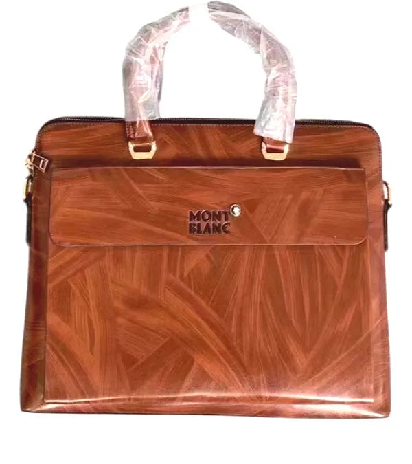 Mont Blanc Pure Leather Laptop Bag