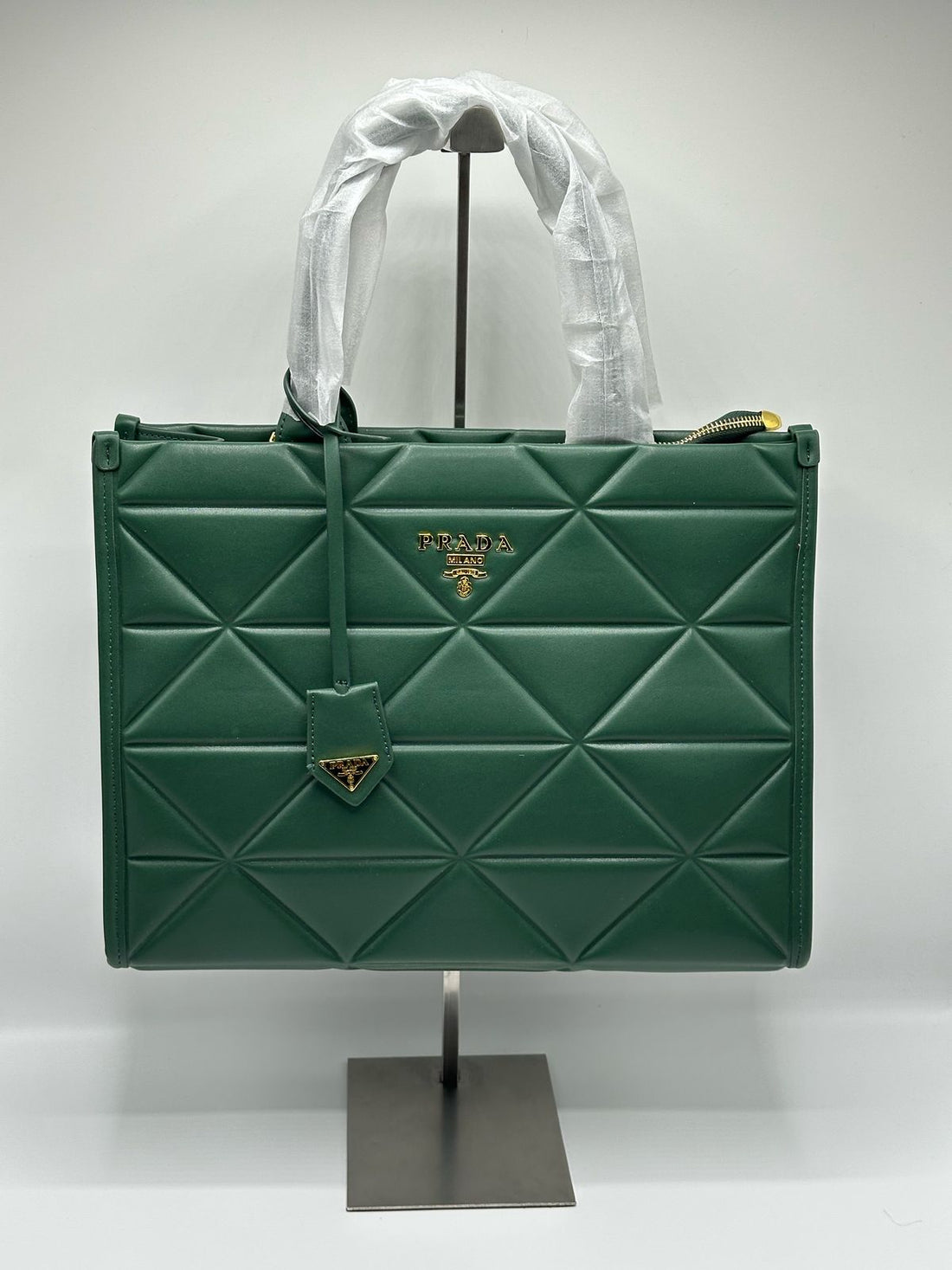 PRADA Large Leather Bag Green