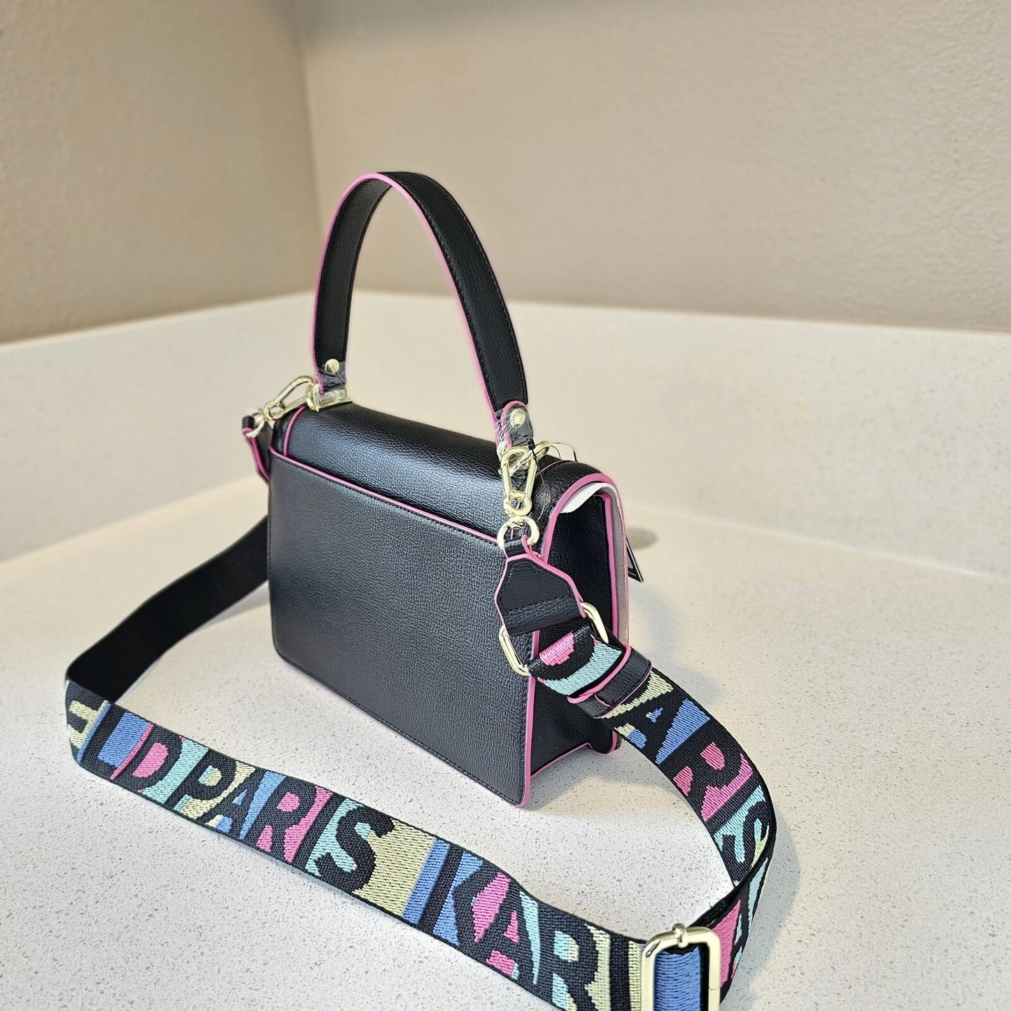 KARL LAGERFELD PARIS Simone Embellished Flap Crossbody