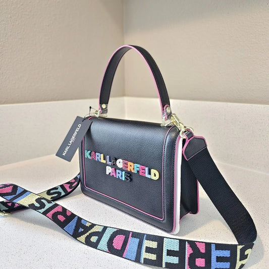 KARL LAGERFELD PARIS Simone Embellished Flap Crossbody