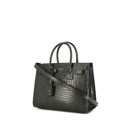 Saint Laurent Sac de jour Baby shoulder bag in green leather