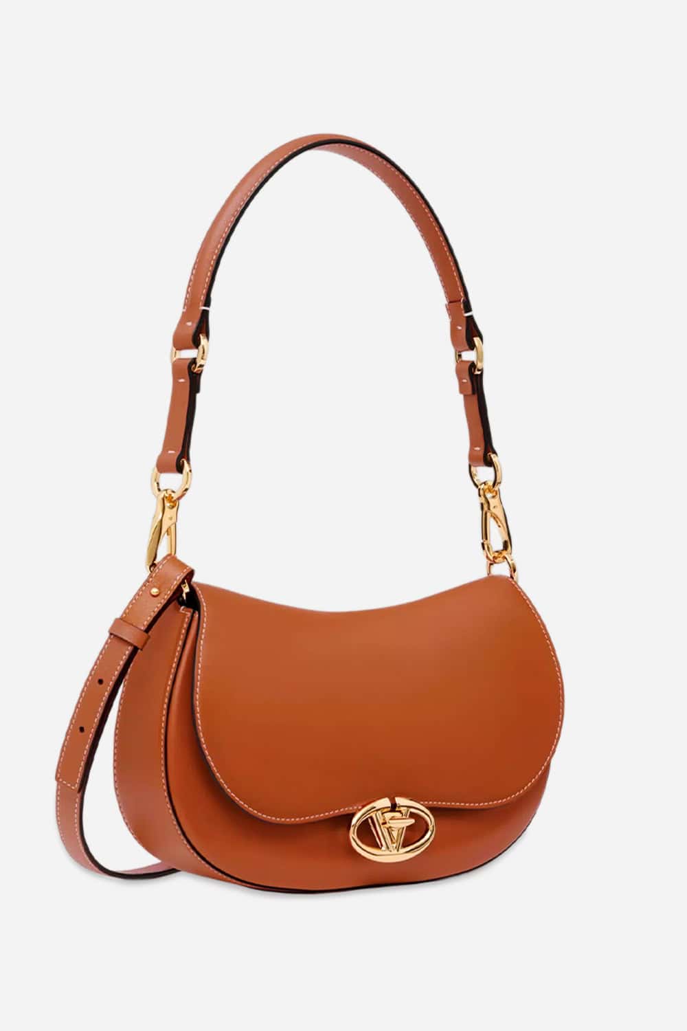 Valentino  Small Ohval brown shoulder bag