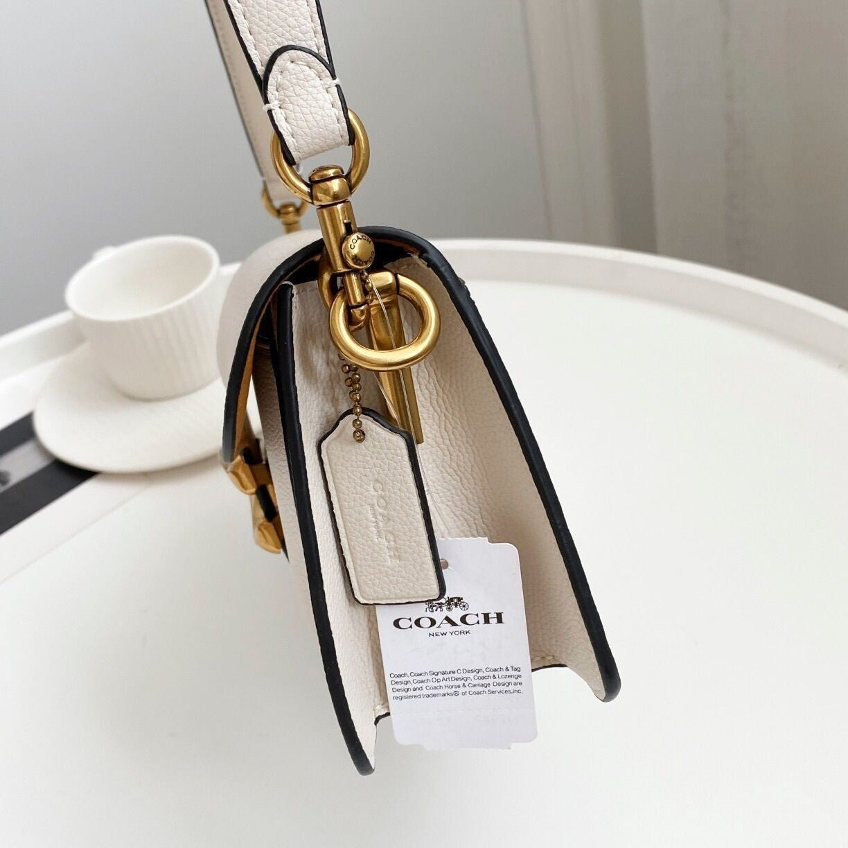 COACH Tabby Shoulder Bag 26 White