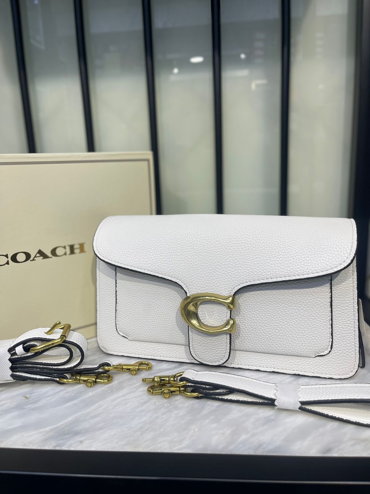 COACH Tabby Shoulder Bag 26 White