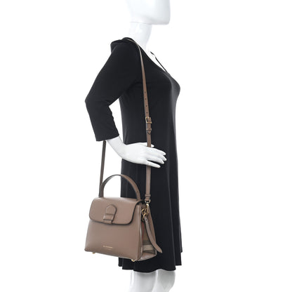 Burberry  Derby Calfskin House Check Small Camberley Dark Sand