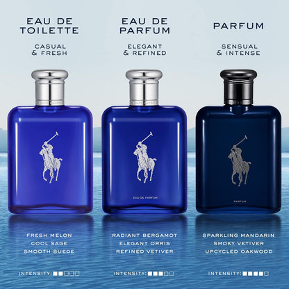 Ralph Lauren - Polo Blue - Eau de Toilette 125 ml - Men's Cologne - Aquatic & Fresh - With Citrus, Sage, and Suede - Medium Intensity