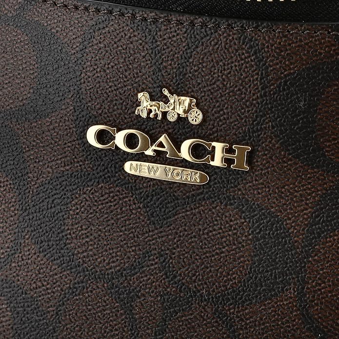 Coach  Teri Shoulder Bag Brown Brown Black