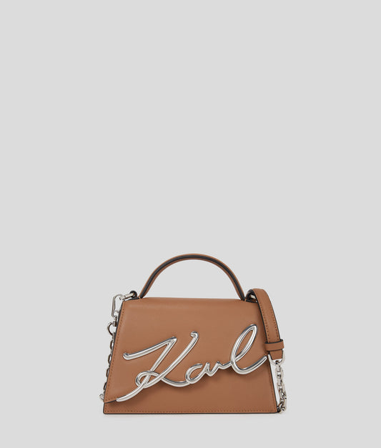 KARL LAGERFELD K/SIGNATURE SMALL CROSSBODY BAG TERRA