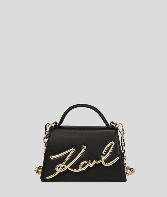 KARL LAGERFELD K/SIGNATURE SMALL CROSSBODY BAG BLACK