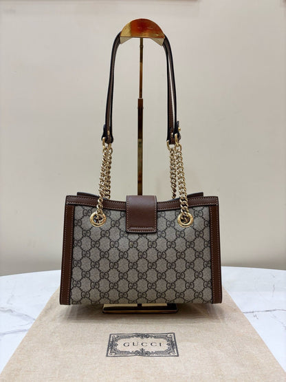 Gucci Paddle Lock GG Supreme Small Shoulder Bag