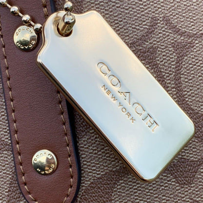 Coach Large City Tote Bag In Maxi Signature Canvas Signature Canvas-Gold-Tan-Brown