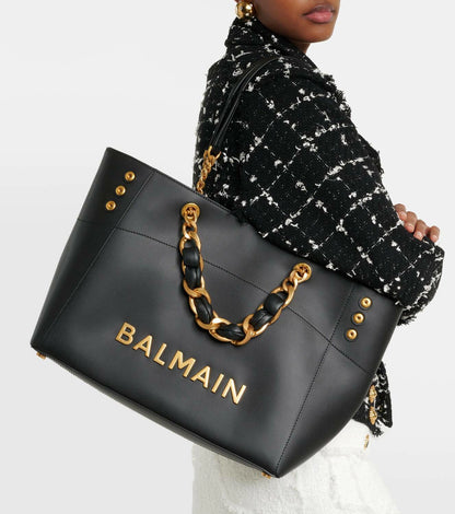 Balmain B-Army Leather Shoulder Bag