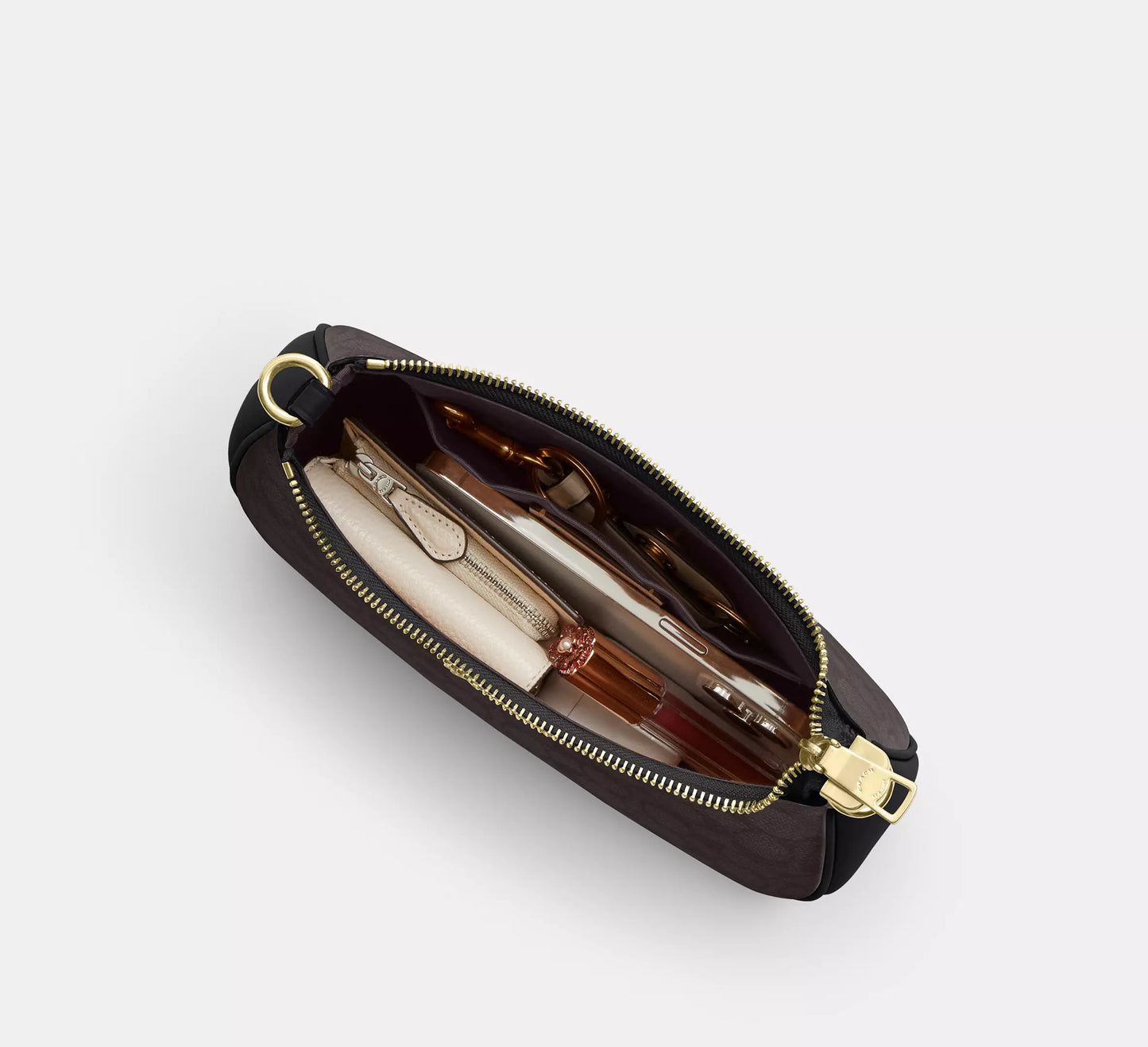 Coach  Teri Shoulder Bag Brown Brown Black