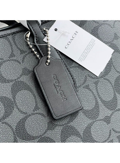 COACH Signature Canvas City Medium Tote Bag Black