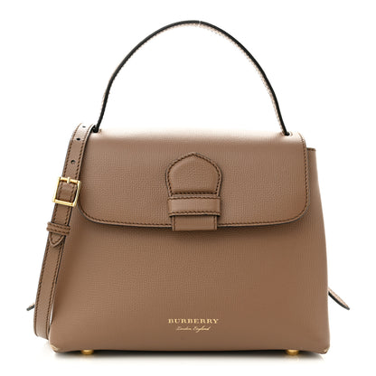 Burberry  Derby Calfskin House Check Small Camberley Dark Sand