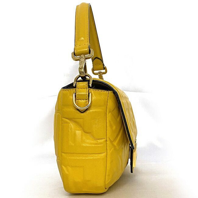 Fendi Baguette  Yellow nappa leather bag