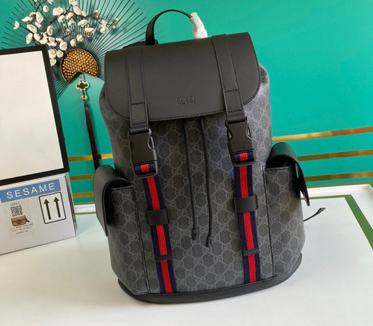 GUCCI Black Soft GG Supreme Backpack