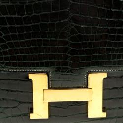 Hermes Dark Green Crocodile Vintage Constance 23 Bag