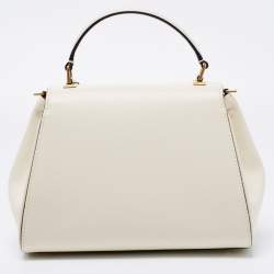 Valentino Off White Leather Small Alcove Top Handle Bag