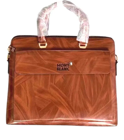Mont Blanc Pure Leather Laptop Bag