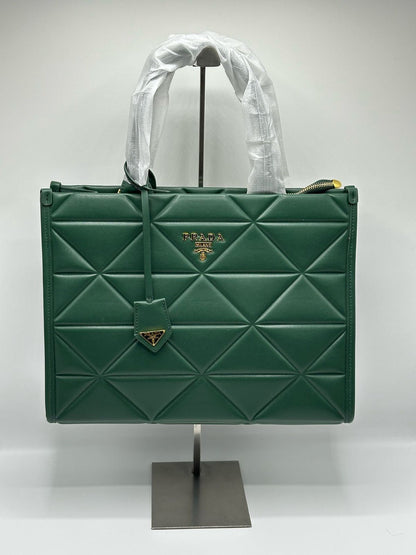 PRADA Large Leather Bag Green