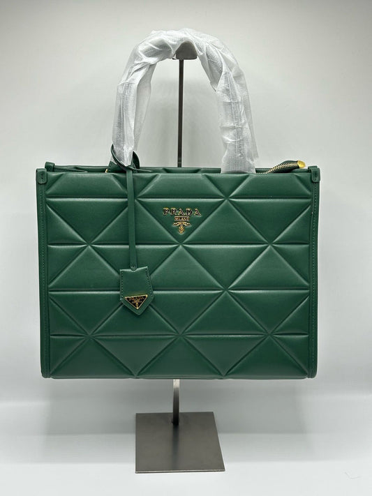 PRADA Large Leather Bag Green
