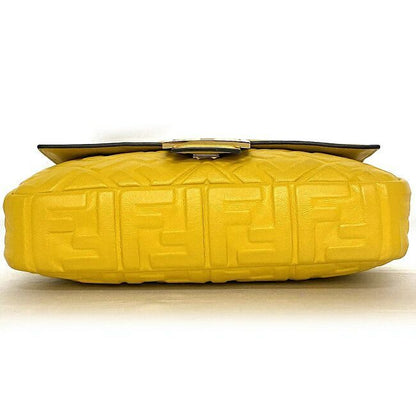 Fendi Baguette  Yellow nappa leather bag